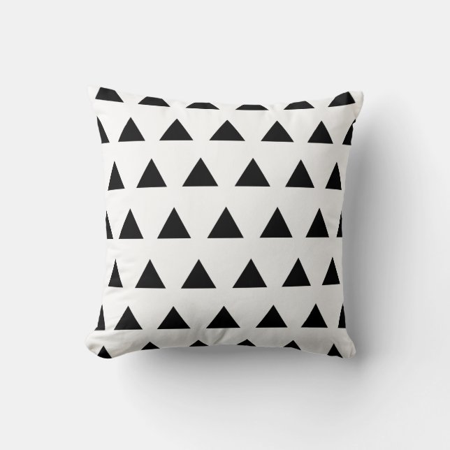 Coussin Triangles blanc et noir (Recto)