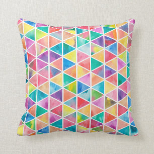 Coussin Triangles colorés Artistique moderne