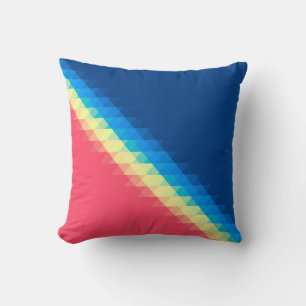 Coussin triangles colorés de dun urbain cool illustrés en