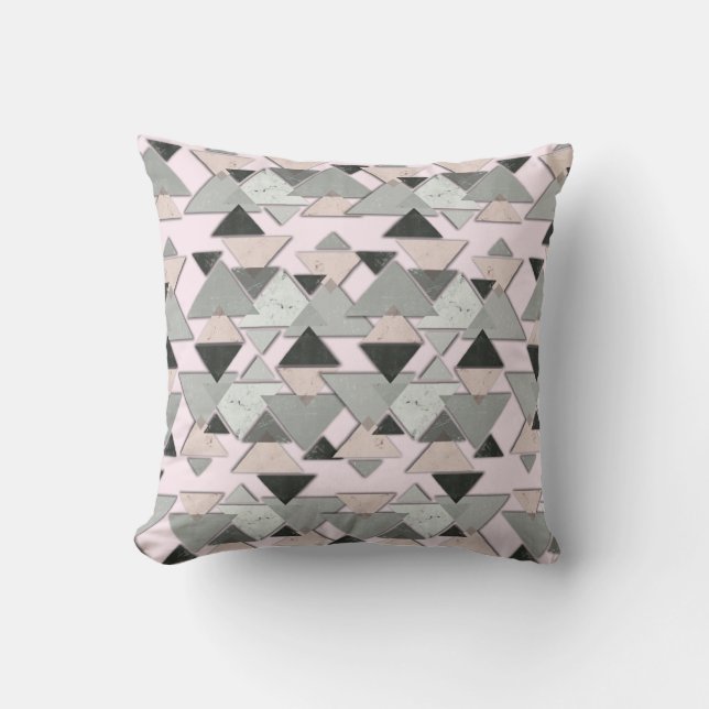 Coussin Triangles couture motif Jeu d'oreiller (Recto)