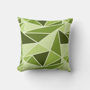 Coussin Triangles géométriques, Vert chaux monochromatique