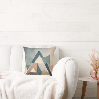 Coussin Triangles minimalistes dans les tons bouclés Jeter