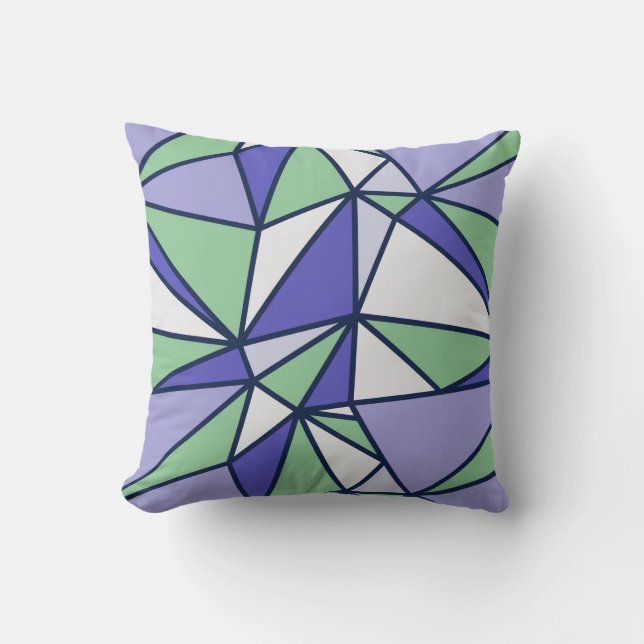 Coussin Triangles mosaïques Répéter Motif sans couture (Recto)
