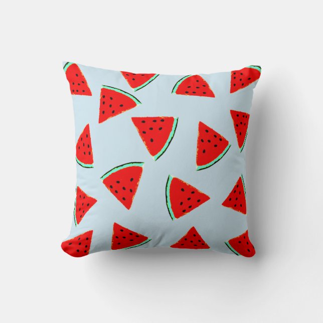 Coussin Triangles Motifs de pastèque (Recto)