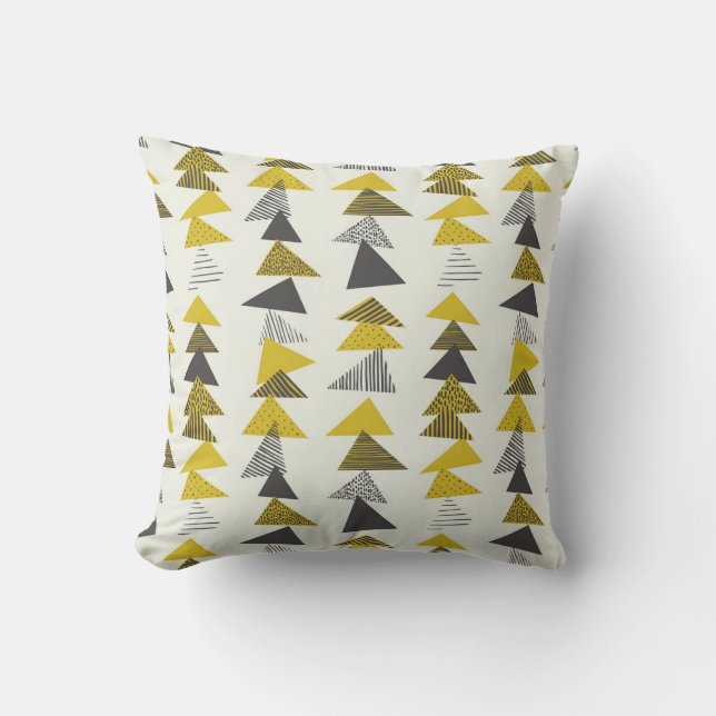 Coussin Triangles Rétro : Motif Varié sans joint. (Recto)
