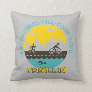 Coussin Triathlon. L'aventure remplit votre âme