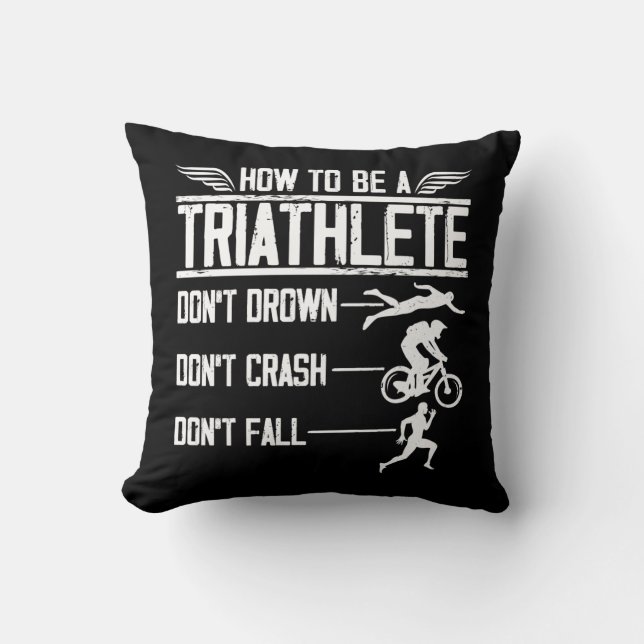 Coussin Triathlon sportif de Triathlon Swim Bike Run (Recto)