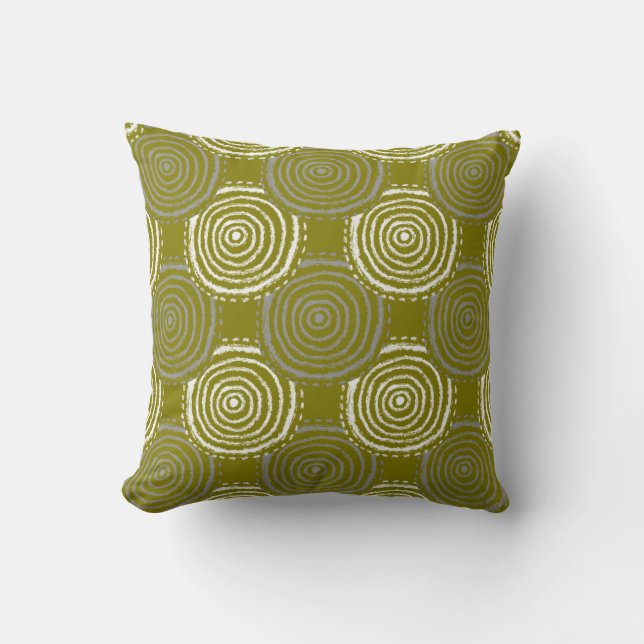 Coussin Tribal Circle Pattern Throw Pillow (Recto)