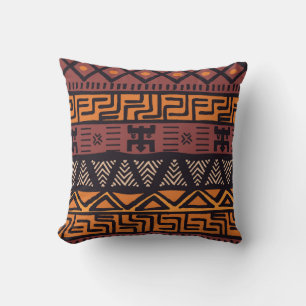 Coussin Tribal de Bohême coloré géométrique