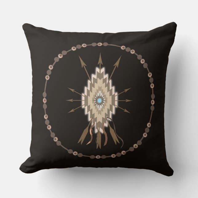 Coussin tribal de décor de motif d'amitié de (Recto)