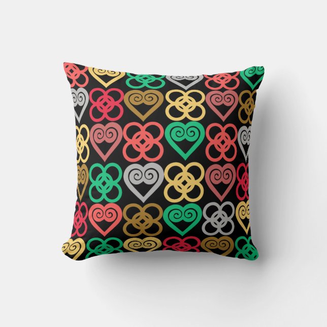Coussin tribal de symbole d'Adinkra (Recto)