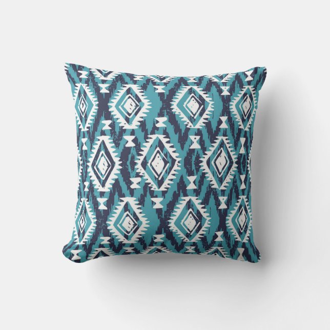 Coussin Tribal géométrique Aztec Navajo Imprimer (Recto)
