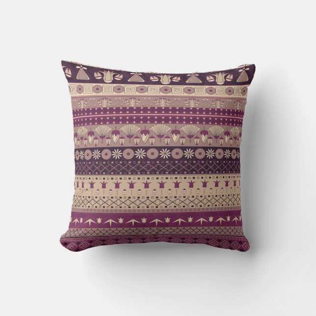 Coussin Tribale égyptienne : Ancien sans couture (Recto)