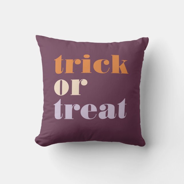 Coussin Trick moderne ou Treat Thlow Pillow (Recto)