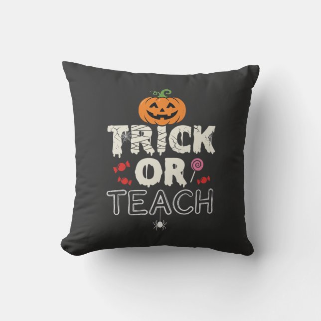 Coussin Trick or Teach Halloween créateur de design (2)_1 (Recto)