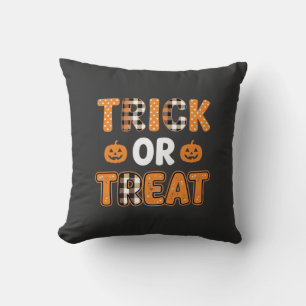 Coussin Trick or Treat Halloween Pumpkin Vector Design_1