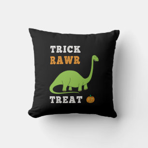 Coussin Trick Rawr Treat Cute Halloween Brontosaurus Dino