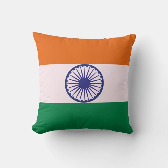 Coussin Tricolore indien Tiranga (Recto)