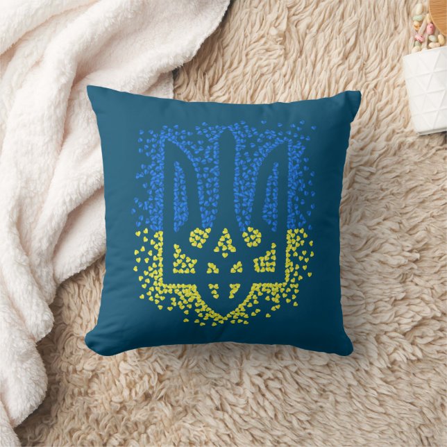 Coussin Trident de l'emblème ukrainien tryzub dispersant l (Couverture)