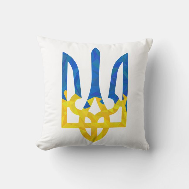 Coussin Trident ukrainien polygonal faible (Recto)