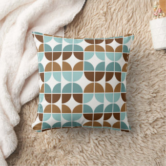 Coussin Trimestres rétro Brown bleu