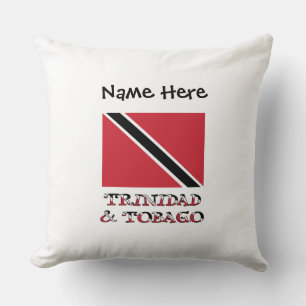 Coussin Trinidad Tobago et drapeau trinidadien personnalis