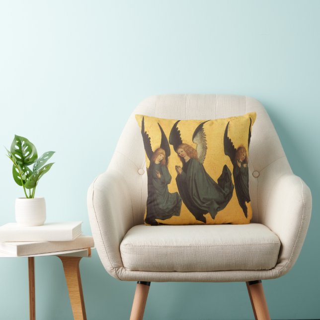 Coussin Trio d'anges de la Renaissance par Maître du Livre (Chaise)