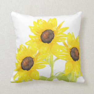 Coussin 'Trio tournesol'
