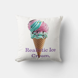Coussin Triple Scoop Délice – Rose, Turquoise & Violet Réa