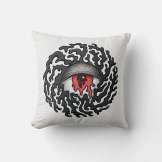 Coussin Trippy Eye with Tentacles - Trippy Surreal Art