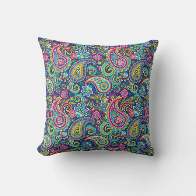 Coussin Trippy Hippy Paisley Thaillow (Recto)