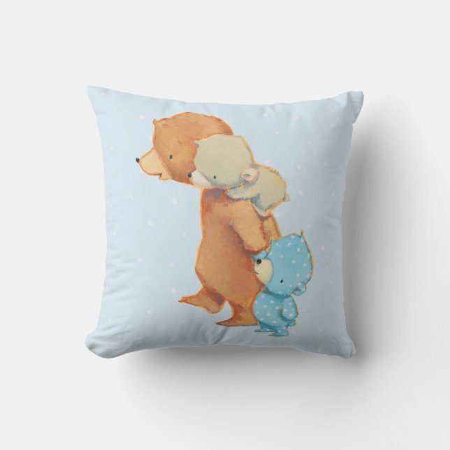 Coussin Trois amis adorables d'ours (Recto)