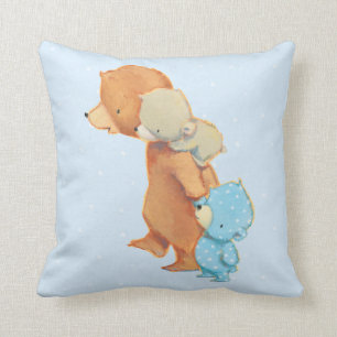 Coussin Trois amis adorables d'ours