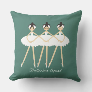 Coussin Trois Ballerinas mignonnes, Robes blanches
