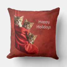 Trois chatons dans une chaussette de Noël