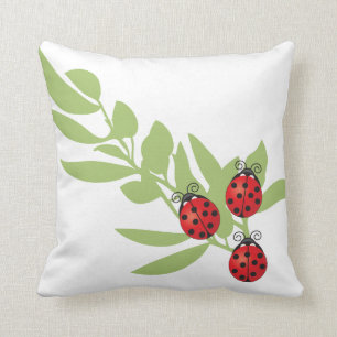 Coussin Trois coccinelles chanceuses
