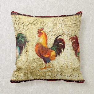Coussin Trois coqs