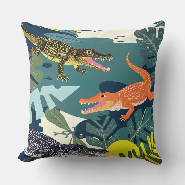 Coussin Trois crocodiles (Recto)