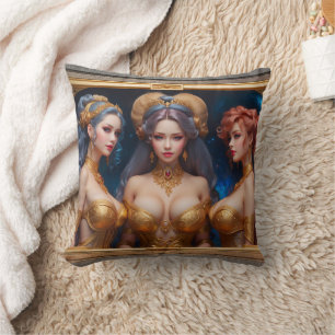 Coussin Trois Grâces de la mythologie grecque par Xzendor7