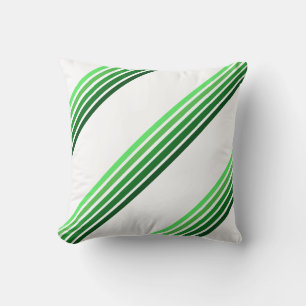 Coussin - Trois groupes de lignes vertes en cinq t