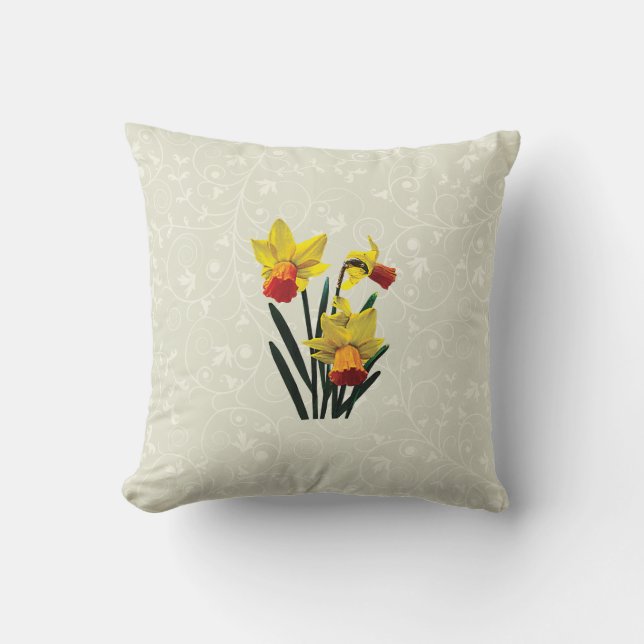 Coussin Trois jonquilles (Recto)