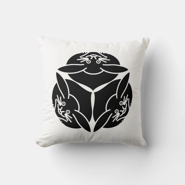 Coussin Trois lapins (Recto)