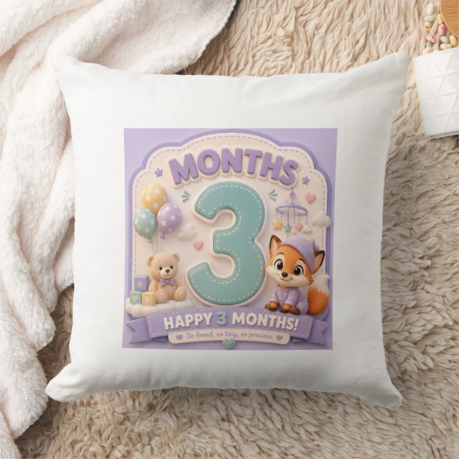 Coussin Trois mois de découverte – Bébé étape Petit  (Couverture)