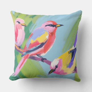Coussin Trois oiseaux