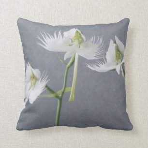 Coussin Trois orchidées blanches de héron