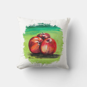 Coussin Trois pommes rouges