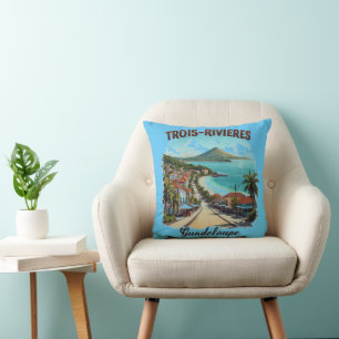 Coussin Trois-Rivières Guadeloupe   Pillow
