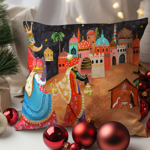 Coussin Trois sages hommes Vacances de Noël 