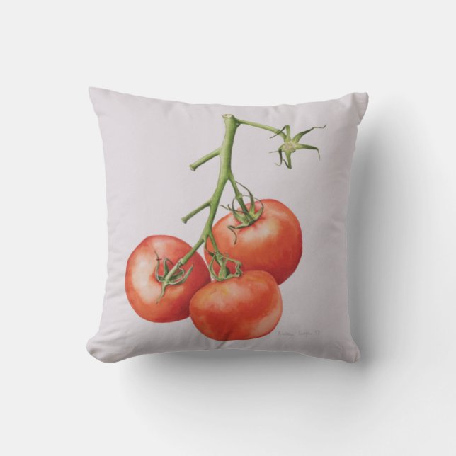 Coussin Trois tomates sur la vigne 1997 (Recto)