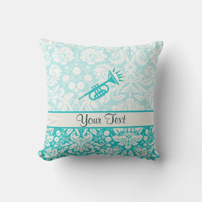 Coussin Trompette turquoise (Recto)